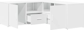 vidaXL Ντουλάπι Γωνιακό Λευκό 200x40x45 εκ. από Επεξ. Ξύλο