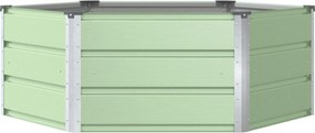 vidaXL Γλάστρα Παστέλ Πράσινο 129 x 129 x 45 cm Ατσάλι