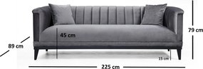 3-Seat Sofa Trendy - Dark Grey Dark Grey