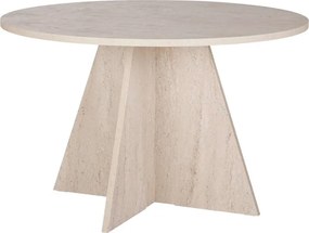Τραπέζι Virela Megapap χρώμα travertine Ø120x75εκ.