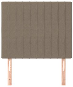 vidaXL Κεφαλάρια Κρεβατιού 2 τεμ. Taupe 100x5x78/88 εκ. Υφασμάτινο