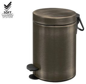 Χαρτοδοχείο 3lt Soft Closιng System Dark Bronze Mat Sanco Waste Bins 90689-DM25