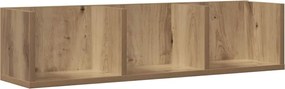 vidaXL Ράφι Τοίχου για CD Τεχνίτης Δρυς 75 x 18 x 18 εκ. Μοριοσανίδα