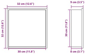 ΕΣΟΧΗ ΝΤΟΥΣ ΒΟΥΡΣΤ. ΛΕΥΚΟ ΜΑΤ 32X32X9 ΕΚ. ΑΝ. ΑΤΣΑΛΙ 4005127