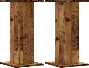 vidaXL Βάσεις Ηχείων 2 τεμ. Όψη Παλαιού Ξύλου 30x30x60 εκ. Επεξ. Ξύλο