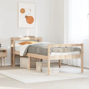 vidaXL Senior Bed Φυσικό 90 x 190 cm Solid pine wood, plywood slats