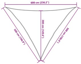 Πανί Σκίασης Κρεμ 5 x 5 x 6 μ. από HDPE 160 γρ./μ² - Κρεμ