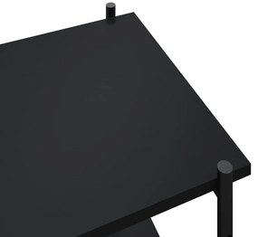 vidaXL Ραφιέρα 3 Επιπέδων Μαύρη 80 x 40 x 92 εκ.