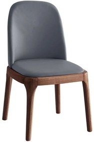 Καρέκλα Vista Ε797,3 57x46x88cm Walnut-Anthracite Ξύλο,Τεχνόδερμα