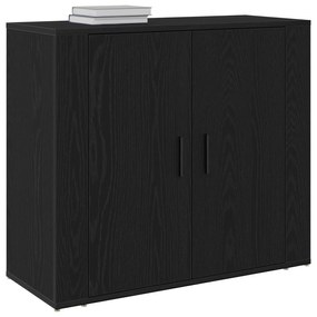 vidaXL Μπουφές Μαύρο Δρυς 80x33x70 εκ Κατασκευασμένο ξύλο