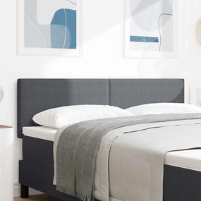 vidaXL LED Κεφαλάρι Σε Απλή Σχεδίαση Σκούρο Γκρι 80 εκ. Κορντούρα