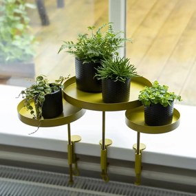 Esschert Design Δίσκος Φυτών με Σφιγκτήρα Στρογγυλός Χρυσός