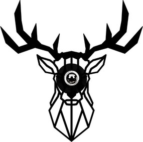 Απλίκα τοίχου Deer Megapap E27 MDF χρώμα μαύρο 55x12x55εκ.