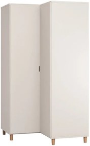 Ντουλάπα Simple γωνιακή-Λευκό