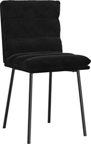vidaXL Καρέκλες Τραπεζαρίας 2 τεμ. Μαύρες Βελούδινες