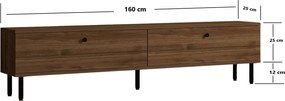 Έπιπλο Τηλεόρασης Καρυδί GRAPIN 160x25x37