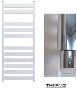 Thermo LARGO Θερμαινόμενη πετσετοκρεμάστρα από Mild Steel με ηλεκτρική λειτουργία, 120x50cm White