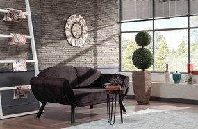 Διθέσιος Καναπές Κρεβάτι Μαύρο BOFAS 177x75x87