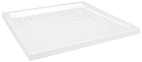 vidaXL Βάση Ντουζιέρας με Σχέδιο Τάπας Λευκή 90 x 90 x 4 εκ. από ABS
