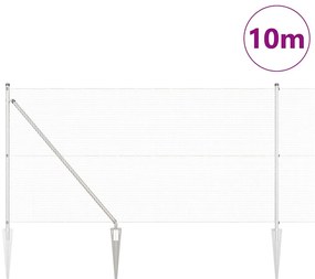 vidaXL Φράκτης με Στυλό Γαλβανισμένο ατσάλι 10 x 1 μ.