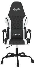vidaXL Καρέκλα Gaming Μαύρο/Λευκό από Συνθετικό Δέρμα