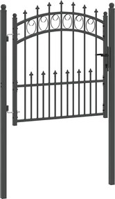 vidaXL Πύλη Φράχτη με Ακίδες Γκρι 100 x 100 cm