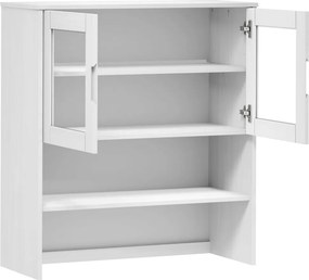 vidaXL Πάνω Μέρος Ντουλαπιού MOLDE Λευκό 90x35x100 εκ. Μασίφ Πεύκο