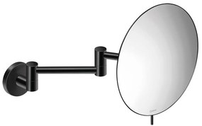 Καθρέπτης Μεγεθυντικός Επιτοίχιος Ø20 εκ. Διπλός Βραχίονας  Μεγέθυνση *3 Black Mat Sanco Mirrors MR-701-M116