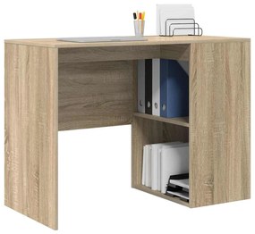 vidaXL Γραφείο με ράφι Sonoma Δρυς 102 x 50 x 75 εκ Επεξεργασμένο ξύλο