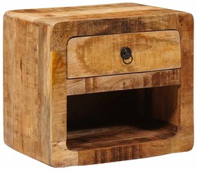 vidaXL Τοίχου κομοδίνο με ράφι Καφέ 40 x 30 x 36 εκ. Μασίφ ξύλο μάνγκο