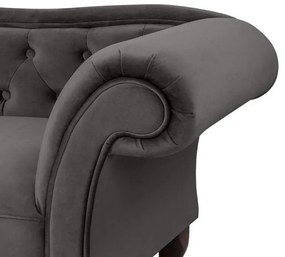 ΑΝΑΚΛΙΝΔΡΟ T.CHESTERFIELD ΓΚΡΙ ΒΕΛΟΥΔΟ NIOVI  ΑΡ.ΜΠΡΑΤΣO 189x61x84Yεκ.