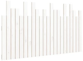 vidaXL Κεφαλάρι Τοίχου Λευκό 140 x 3 x 80 εκ. από Μασίφ Ξύλο Πεύκου