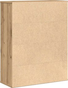 vidaXL Βιβλιοθήκη Αρτισιανή Δρυς 60x24x76,5 εκ. Επεξ. Ξύλο