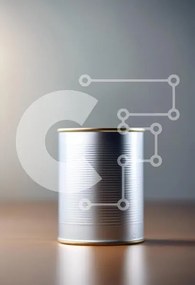 Intra Συλλεκτικό Ξύλινο Παζλ Plywood  4mm - Μεταλλικό κυλινδρικό κουτί σε ξύλινη επιφάνεια Σε Ξύλινο Κουτί - Διαστάσεις: 10x10 cm – 25 κομμάτια