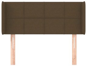 vidaXL Κεφαλάρι με Πτερύγια Σκούρο Καφέ 103x16x78/88 εκ. Υφασμάτινο
