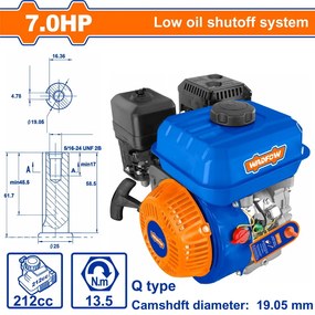 WADFOW ΚΙΝΗΤΗΡΑΣ ΒΕΝΖ. 212cc / 7ΗΡ ΣΦΗΝΑ (WGNAA170Q)