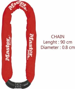 Κλείδωμα πλήκτρων Master Lock Κόκκινο