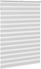 vidaXL Ζέβρα τυφλή Ανοιχτό Γκρι Πλάτος υφάσματος 150,9 εκ. Πολυεστέρας