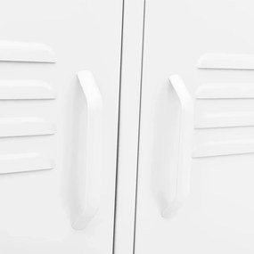 vidaXL Έπιπλο Τηλεόρασης Λευκό 105x35x50 εκ. από Ατσάλι