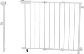 VEVOR Baby Gate 29.5-43 Inches Adjustable Width 28 Inches High Dog Gate White