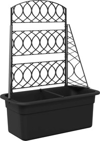 vidaXL Πλέγμα γλάστρας Ανθρακί 58 x 29 x 78 εκ. PP