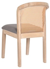 Καρέκλα Τραπεζαρίας DKD Home Decor Έλατο πολυεστέρας Σκούρο γκρίζο (46 x 61 x 86 cm)