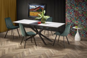DIESEL extension table, color: top - white marble / dark grey, legs - black DIOMMI V-CH-DIESEL-ST DIOMMI-60-20601