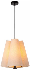 Φωτιστικό Κρεμαστό Lucide 30495-03-38 GREGORY Μπεζ/Κρεμ (Beige/Creme)|Μαύρο Ματ (Black Mat)