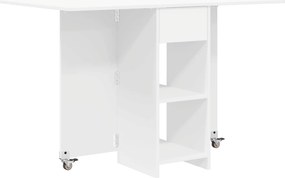 vidaXL Τραπέζι φαγητού 115 x 70 x 75 εκ. Επεξεργασμένο Ξύλο Λευκό