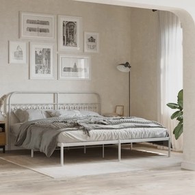 vidaXL Κεφαλάρι Λευκό 180 εκ. Μεταλλικό