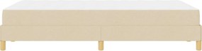 vidaXL Κρεβάτι με ελατήρια με στρώμα Κρεμ 120 x 190 cm ύφασμα