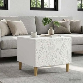 VidaXL Τραπεζάκι σαλονιού Λευκό 50 x 49 x 40 εκ Επεξεργασμένο Ξύλο