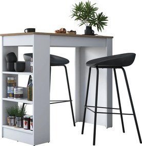 Τραπέζι Κουζίνας Καρυδιά / Λευκό JA103 120x50x100