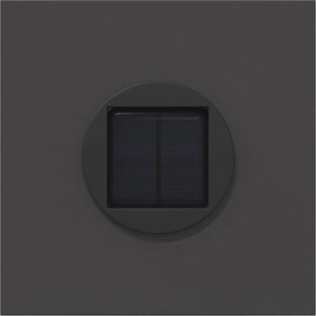 vidaXL Ηλιακό LED Φως Δρόμου 2 pcs Μαύρο Κρύο Ρολαρισμένο Χάλυβα
